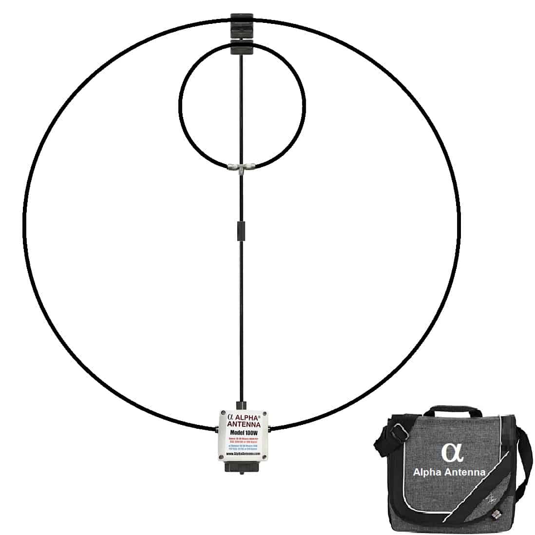 100W 10-40M HF/VHF/UHF Magnetic Loop Antenna